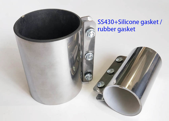 Khớp nối ống kim loại Ss430 Miếng đệm silicone cấp thực phẩm màu trắng 63 * 150 Mm