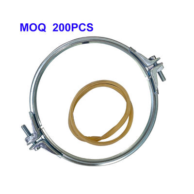 Kẹp ống chịu lực với độ dày gioăng có thể điều chỉnh và cấu trúc hai mảnh cho hệ thống thu gom bụi trong SUS304