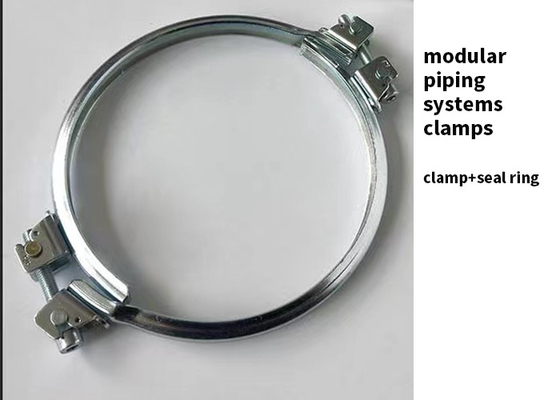 Hệ thống đường ống mô-đun Kẹp ống mạ kẽm kín khí V Kẹp ống có rãnh 16mm