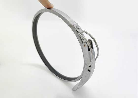 Clamp ống galvanized đầu tròn 160mm / Clamp ống phóng nhanh